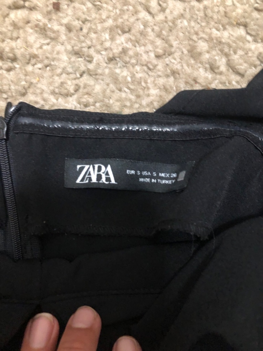 Zara Black Strapless Dress with Ruffle Detail Size Smalll - Picture 5 of 5